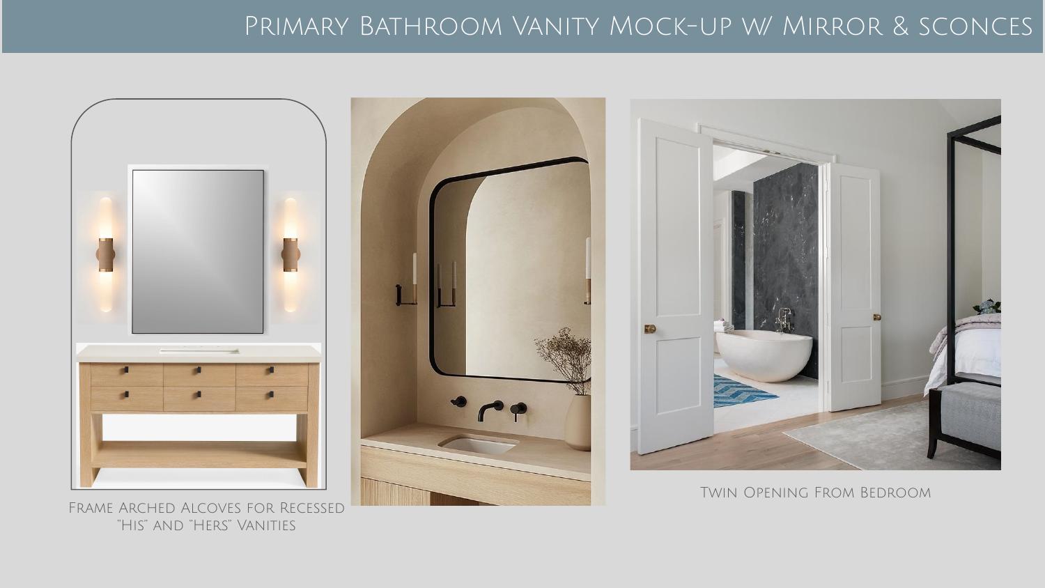 Primary bath — vanity mock-up