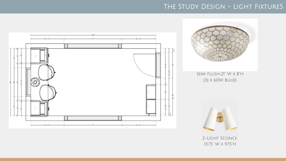 The study — lighting plan